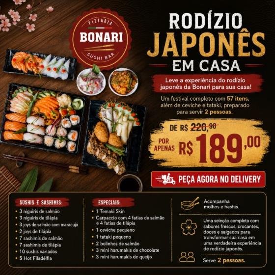 Rodízio Japonês em Casa · 57 itens
